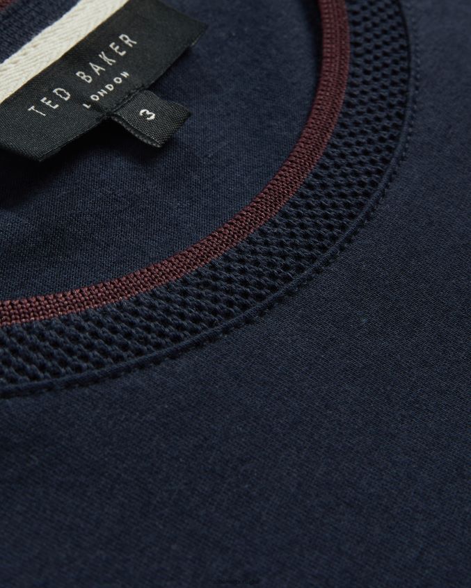 roupas Ted Baker camiseta manga curta helpa marinha homens 8X6HDF1637