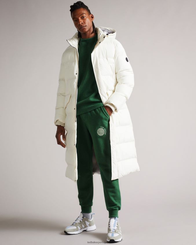 roupas Ted Baker suéter shandon de manga curta e ajuste relaxado verde escuro homens 8X6HDF1722