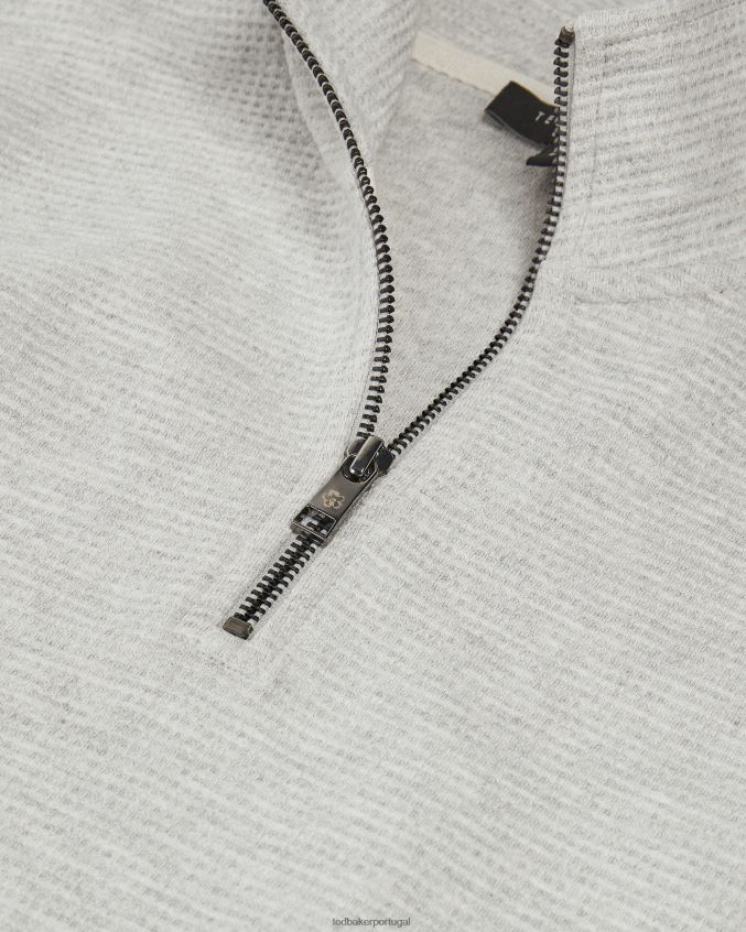 roupas Ted Baker top texturizado waffle de faia marga cinza homens 8X6HDF1700