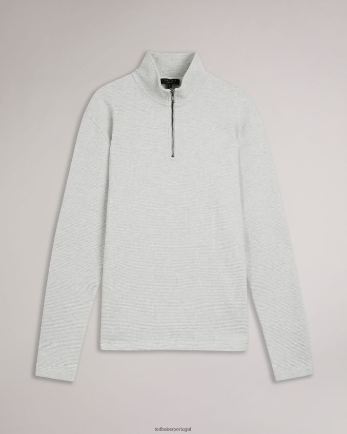 roupas Ted Baker top texturizado waffle de faia marga cinza homens 8X6HDF1700