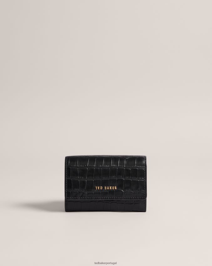 acessórios Ted Baker bolsa de imitação de crocodilo de couro sten preto mulheres 8X6HDF1004