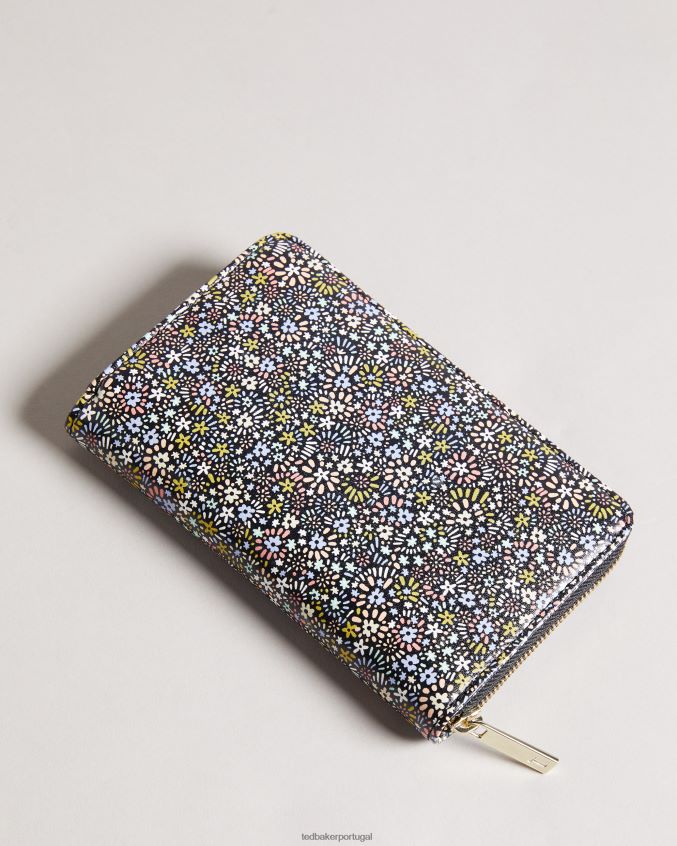 acessórios Ted Baker bolsa retra retro Flood micro floral midi com zíper preto mulheres 8X6HDF1186
