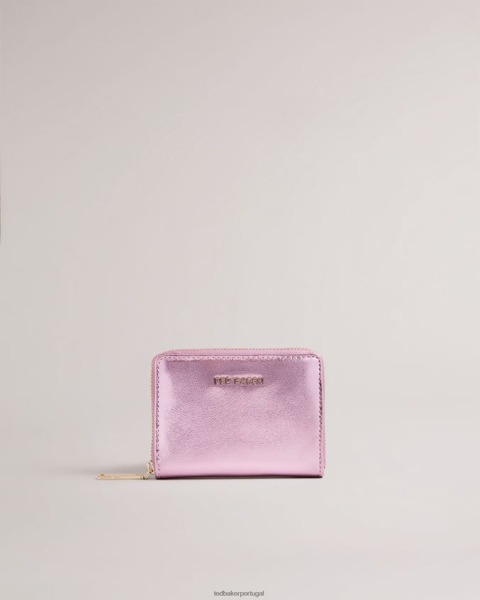 acessórios Ted Baker lilleee bolsa de couro com zíper pequeno rosa mulheres 8X6HDF1048