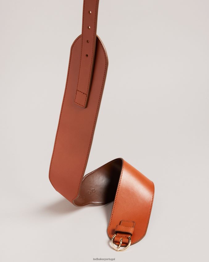 acessórios Ted Baker cinto largo em formato de cintura elzbeth marrom mulheres 8X6HDF1002