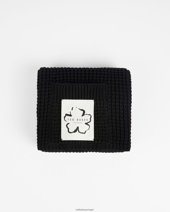acessórios Ted Baker lenço de malha bex com detalhe de bolso preto mulheres 8X6HDF1201