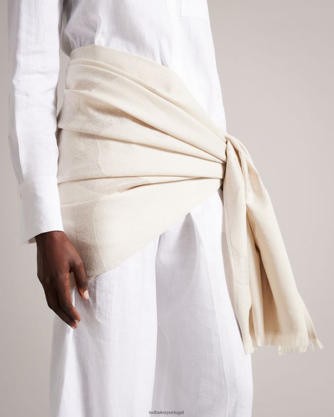 acessórios Ted Baker lenço shersa magnólia natural mulheres 8X6HDF1167