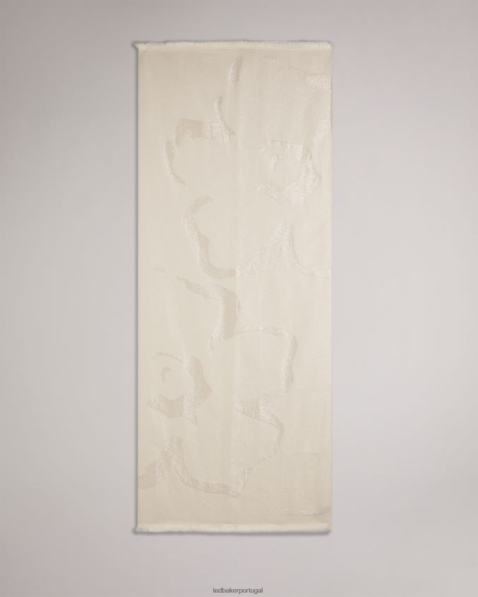 acessórios Ted Baker lenço shersa magnólia natural mulheres 8X6HDF1167