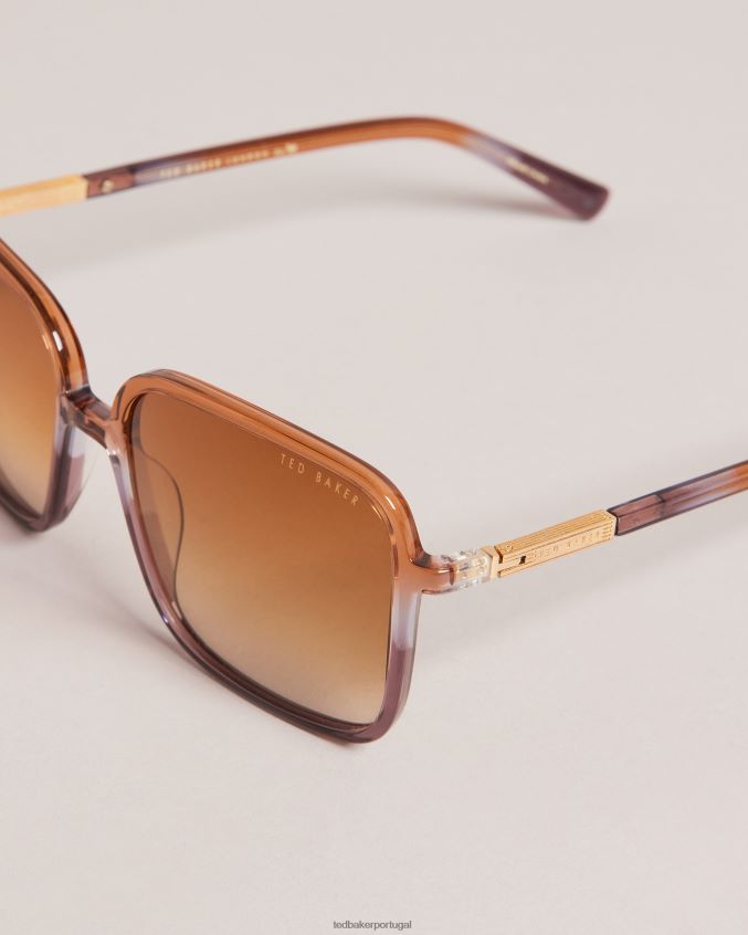 acessórios Ted Baker óculos de sol de armação quadrada oversized bandi roxo mulheres 8X6HDF1137