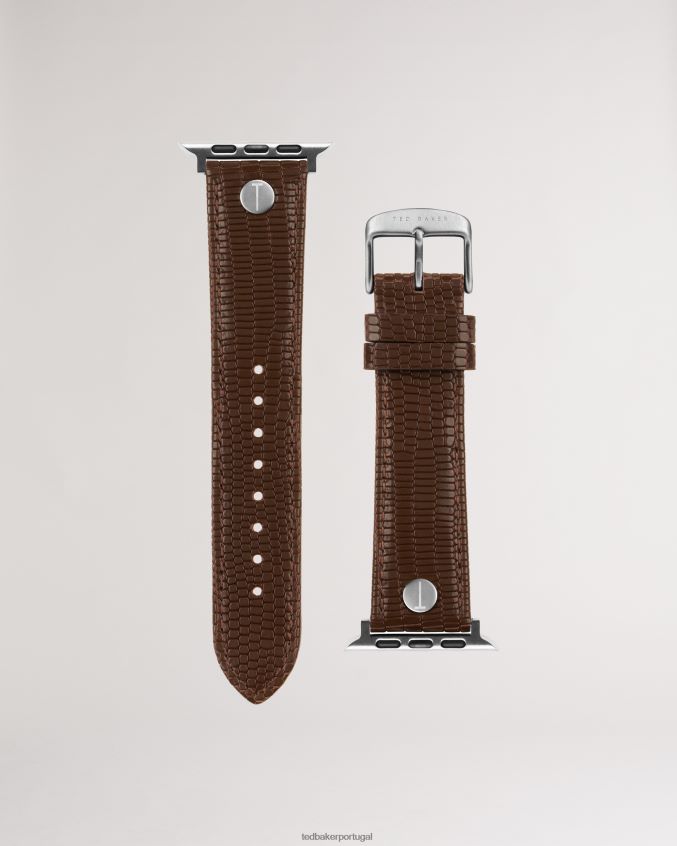 acessórios Ted Baker pulseira de couro marrom para apple watch marrom mulheres 8X6HDF1902