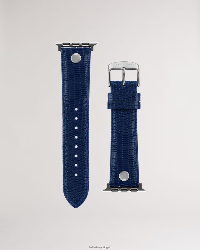 acessórios Ted Baker pulseira de relógio apple em couro azul alca azul mulheres 8X6HDF1955