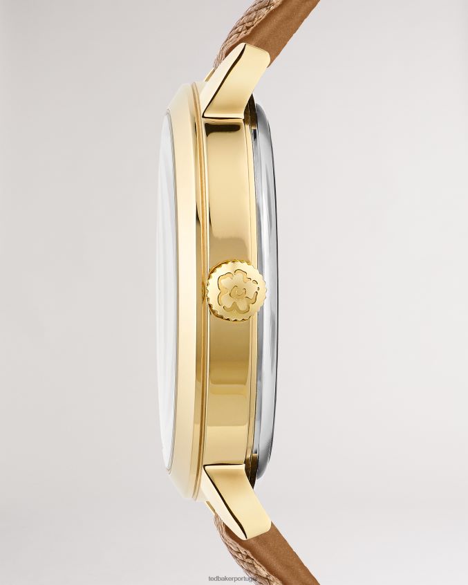 acessórios Ted Baker galatea relógio com pulseira de couro com mostrador magnólia bronzeado mulheres 8X6HDF1158