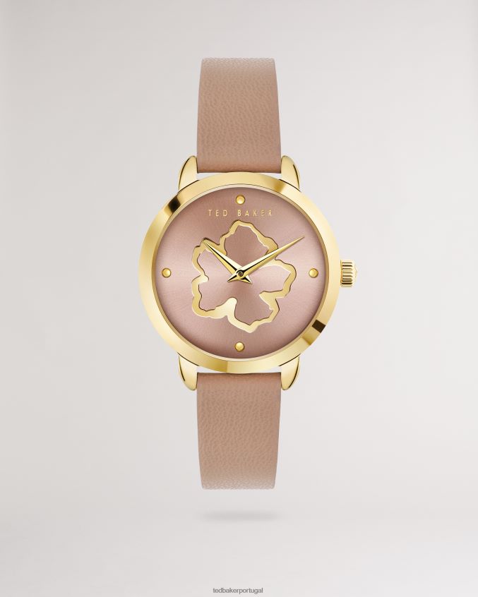 acessórios Ted Baker relógio devasy magnolia com pulseira de couro vegano marrom claro mulheres 8X6HDF1120