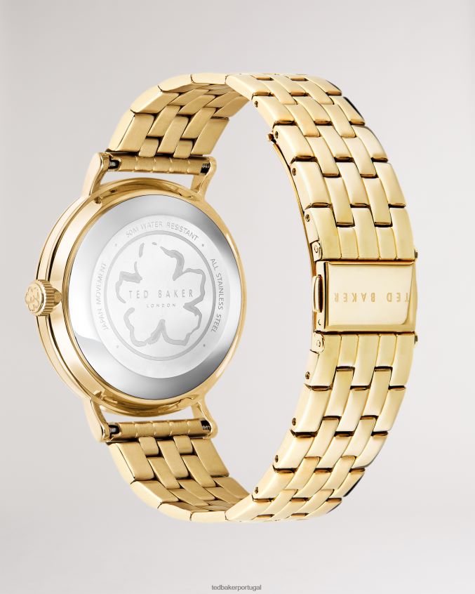 acessórios Ted Baker relógio vintage com mostrador floral pippp cor de ouro mulheres 8X6HDF1140