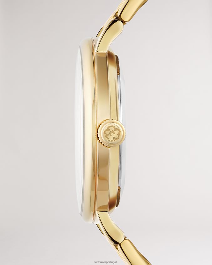 acessórios Ted Baker relógio vintage com mostrador floral pippp cor de ouro mulheres 8X6HDF1140