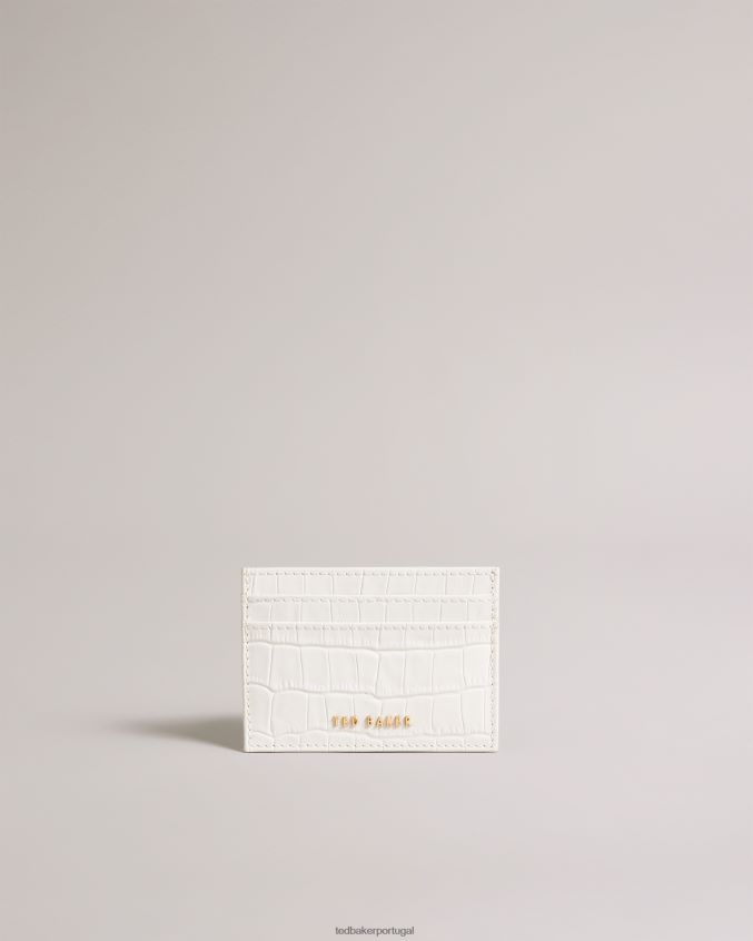 acessórios Ted Baker porta-cartões imitação de crocodilo crokina cru mulheres 8X6HDF1059
