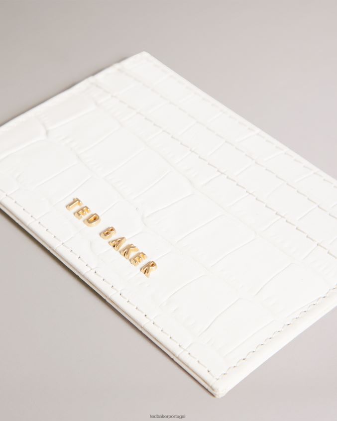 acessórios Ted Baker porta-cartões imitação de crocodilo crokina cru mulheres 8X6HDF1059