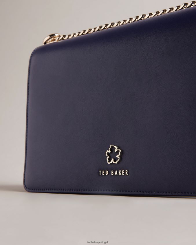bolsas Ted Baker Bolsa transversal com ilhós e flor Jorjey azul escuro mulheres 8X6HDF814