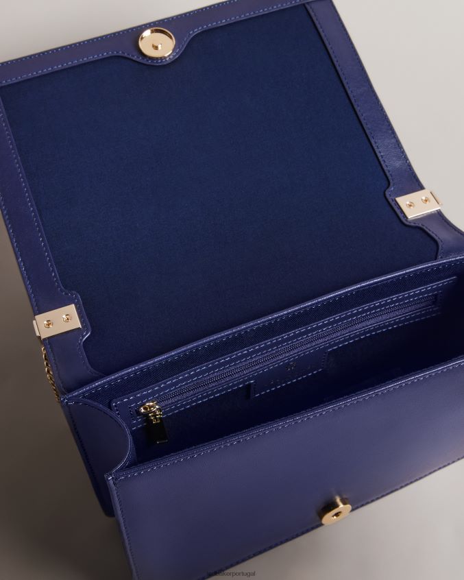 bolsas Ted Baker Bolsa transversal com ilhós e flor Jorjey azul escuro mulheres 8X6HDF814