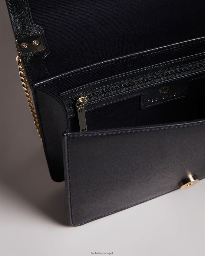 bolsas Ted Baker Bolsa transversal com ilhós e flor Jorjey preto mulheres 8X6HDF709