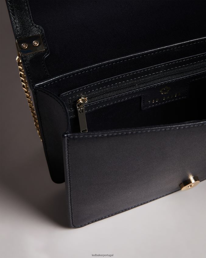 bolsas Ted Baker Bolsa transversal com ilhós e flor Jorjey preto mulheres 8X6HDF709