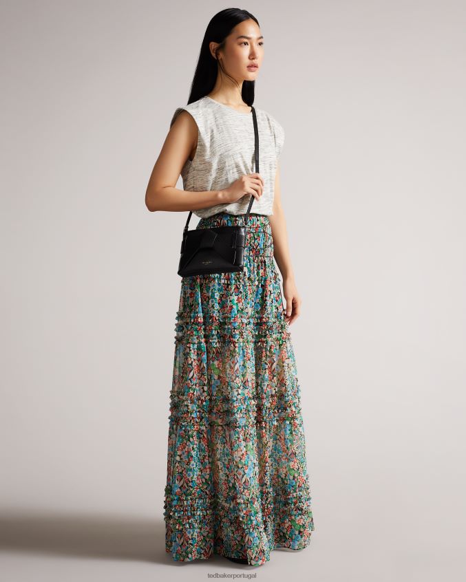 bolsas Ted Baker bolsa crossbody Jimsina com laço pu preto mulheres 8X6HDF810