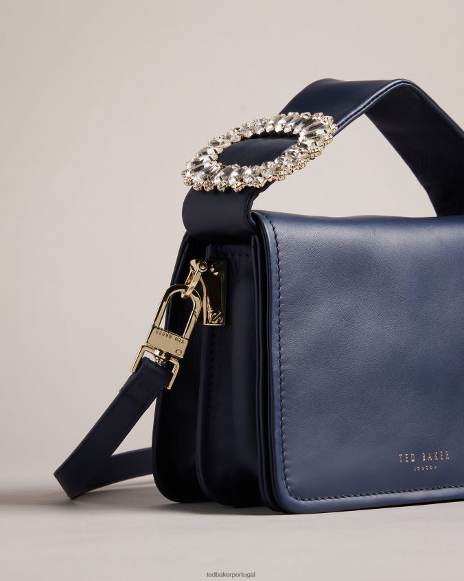 bolsas Ted Baker bolsa crossbody com detalhe de joia emie azul escuro mulheres 8X6HDF794