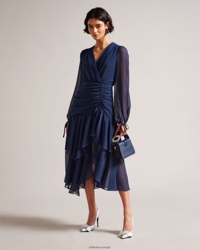 bolsas Ted Baker bolsa crossbody com detalhe de joia emie azul escuro mulheres 8X6HDF794