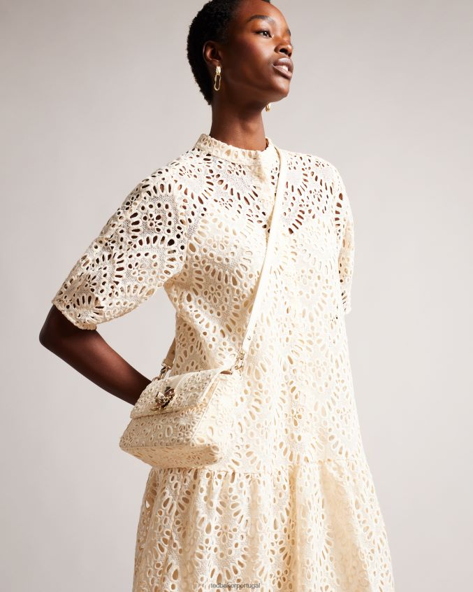 bolsas Ted Baker bolsa crossbody de renda magnólia floreti marfim mulheres 8X6HDF800