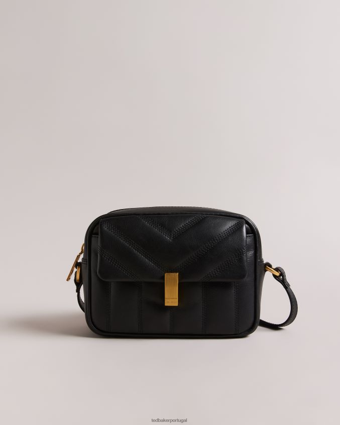 bolsas Ted Baker bolsa crossbody puffer de couro ayalily preto mulheres 8X6HDF740