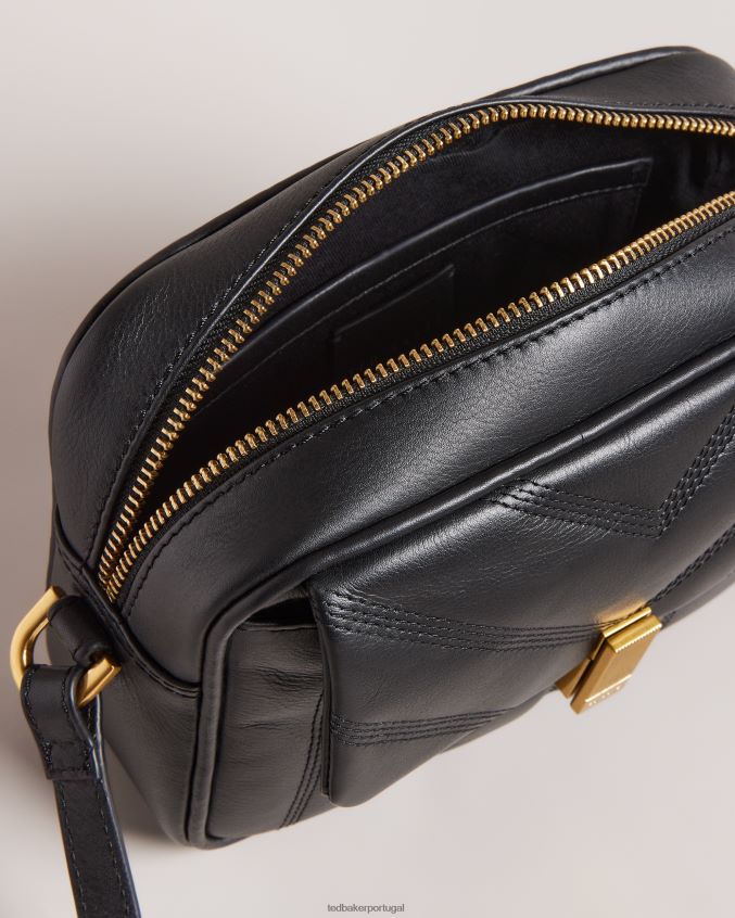 bolsas Ted Baker bolsa crossbody puffer de couro ayalily preto mulheres 8X6HDF740