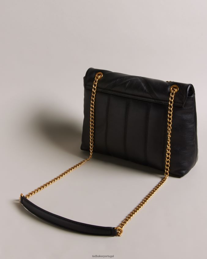 bolsas Ted Baker bolsa crossbody puffer de couro ayasie preto mulheres 8X6HDF700
