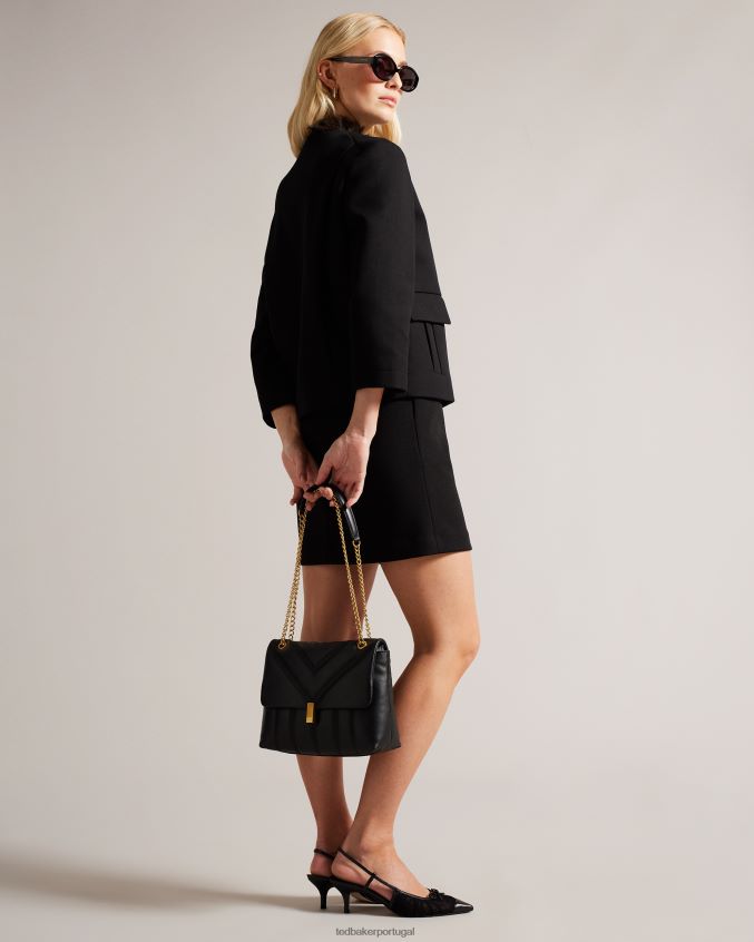 bolsas Ted Baker bolsa crossbody puffer de couro ayasie preto mulheres 8X6HDF700