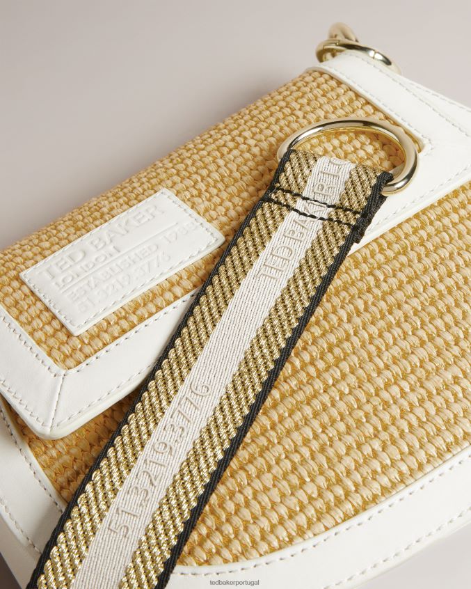 bolsas Ted Baker bolsa crossbody staceli ráfia branco mulheres 8X6HDF718