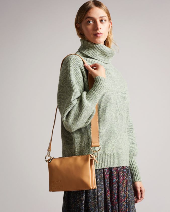 bolsas Ted Baker corpo cruzado com correias da marca darceyy camelo mulheres 8X6HDF749