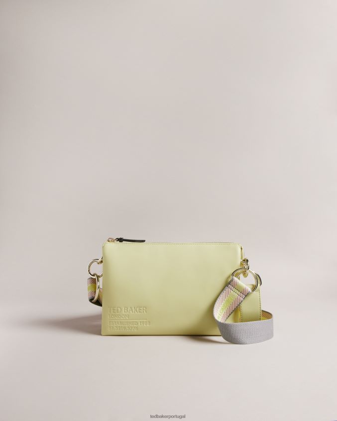 bolsas Ted Baker corpo cruzado com correias da marca darceyy verde pálido mulheres 8X6HDF711