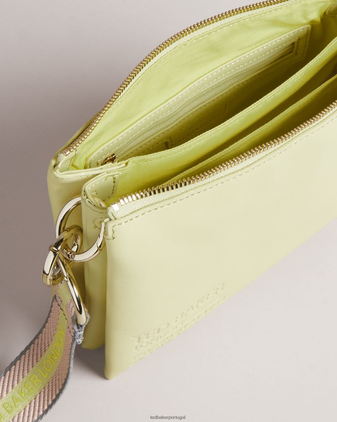 bolsas Ted Baker corpo cruzado com correias da marca darceyy verde pálido mulheres 8X6HDF711