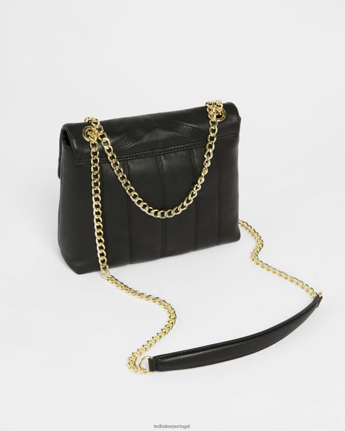 bolsas Ted Baker mini bolsa crossbody acolchoada de couro ayalina preto mulheres 8X6HDF750