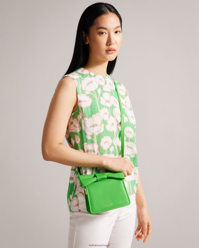 bolsas Ted Baker niasina mini bolsa transversal com detalhe de laço verde mulheres 8X6HDF802
