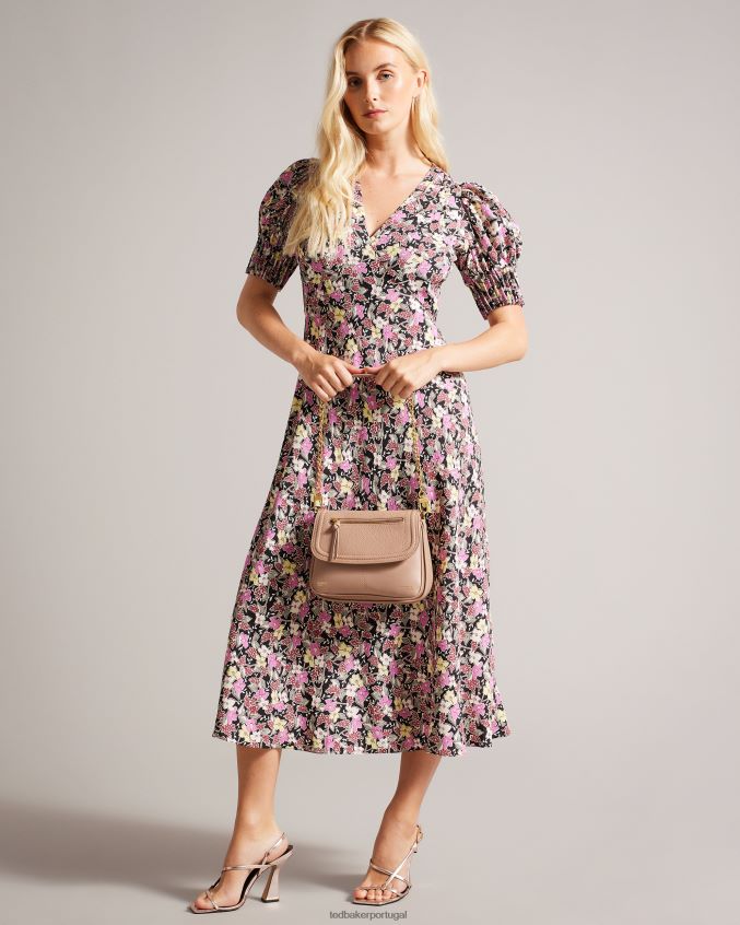 bolsas Ted Baker bolsa de ombro de couro nishat cinza mulheres 8X6HDF672