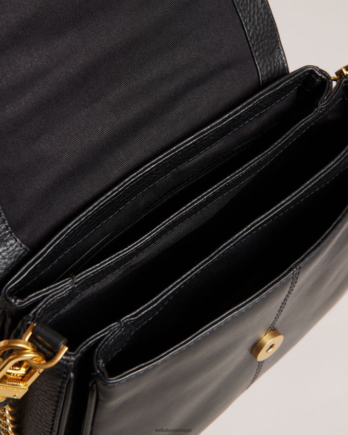 bolsas Ted Baker bolsa de ombro de couro nishat preto mulheres 8X6HDF673