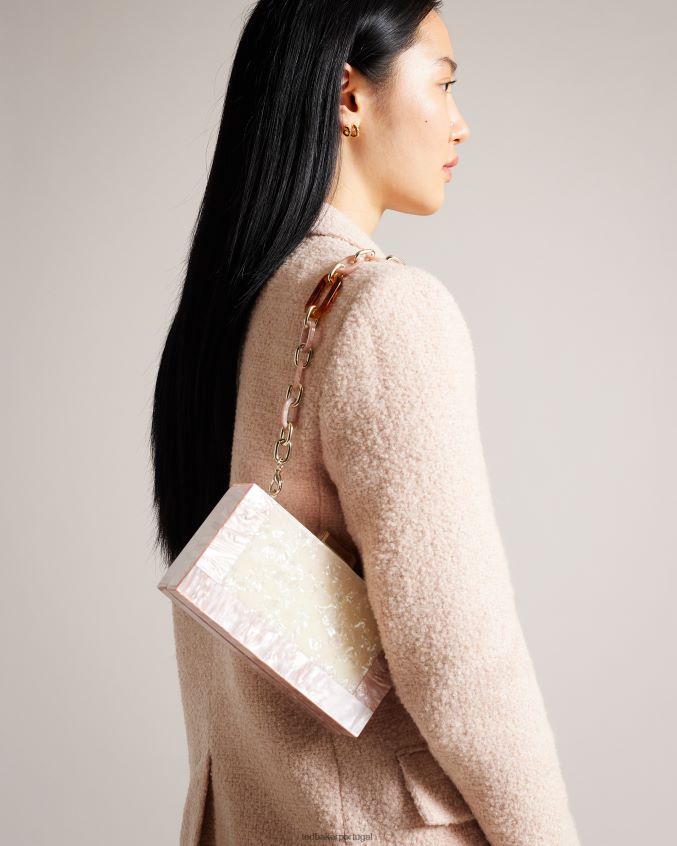 bolsas Ted Baker bolsa tiracolo plassie marmorizada natural mulheres 8X6HDF742