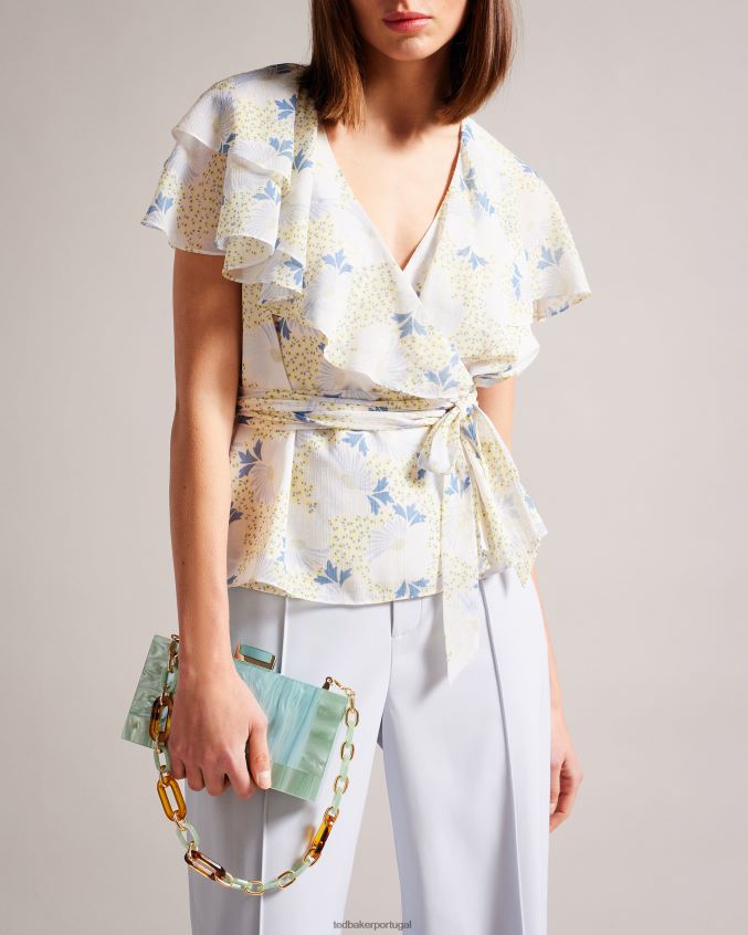 bolsas Ted Baker bolsa tiracolo plassie marmorizada verde pálido mulheres 8X6HDF790