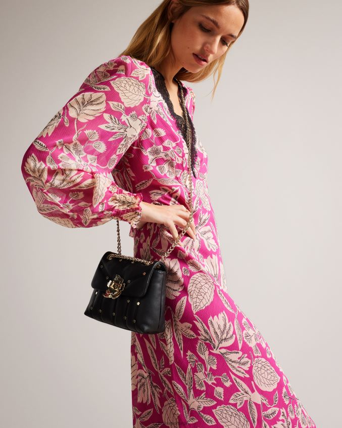 bolsas Ted Baker bolsa acolchoada de couro com tachas ayalisa preto mulheres 8X6HDF712