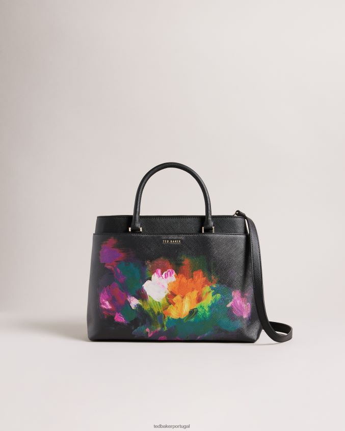 bolsas Ted Baker bolsa grande com estampa artística sanyar preto mulheres 8X6HDF682