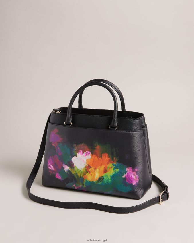 bolsas Ted Baker bolsa grande com estampa artística sanyar preto mulheres 8X6HDF682