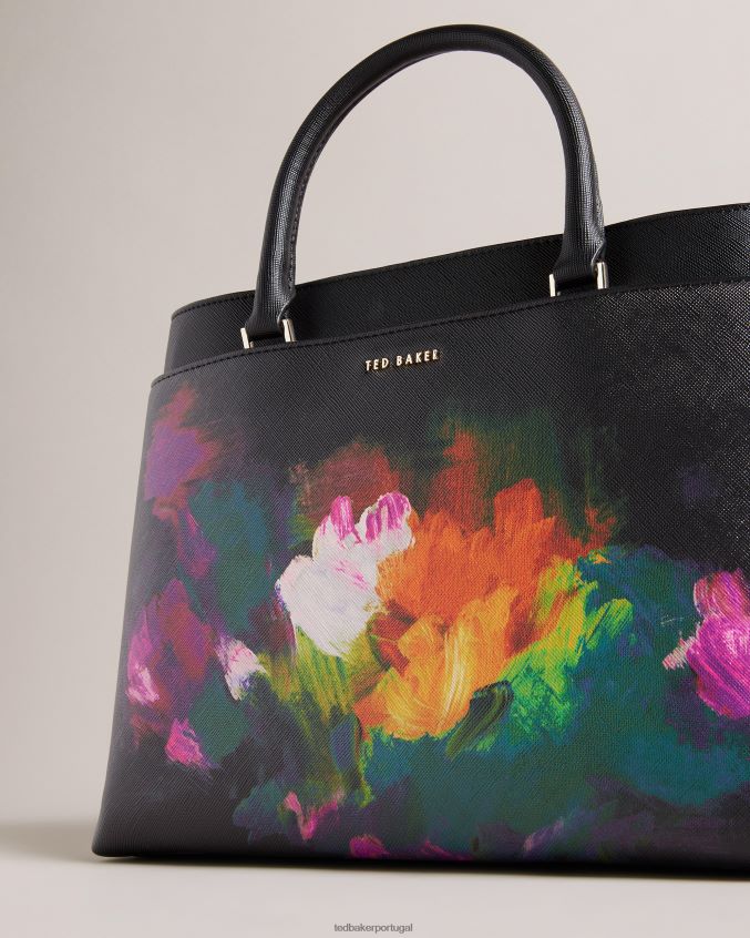 bolsas Ted Baker bolsa grande com estampa artística sanyar preto mulheres 8X6HDF682