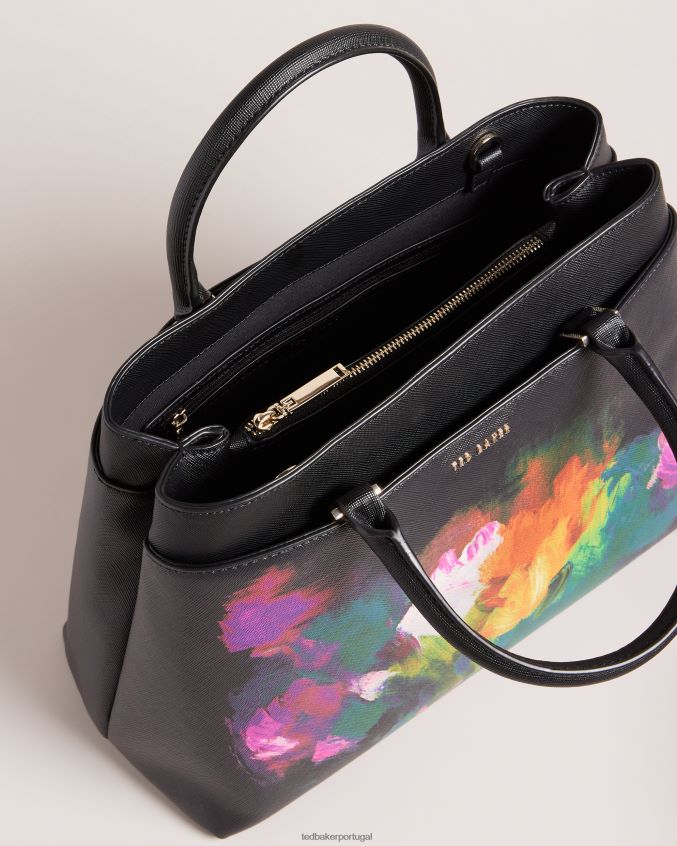 bolsas Ted Baker bolsa grande com estampa artística sanyar preto mulheres 8X6HDF682