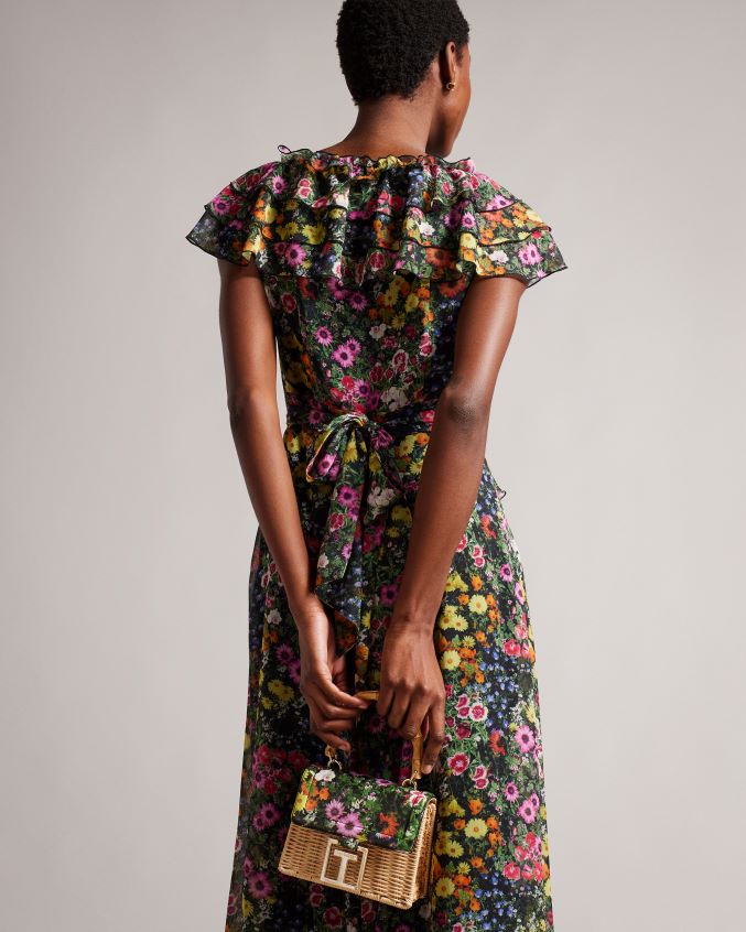 bolsas Ted Baker bolsa mini cesta estampada jaysisa preto mulheres 8X6HDF715