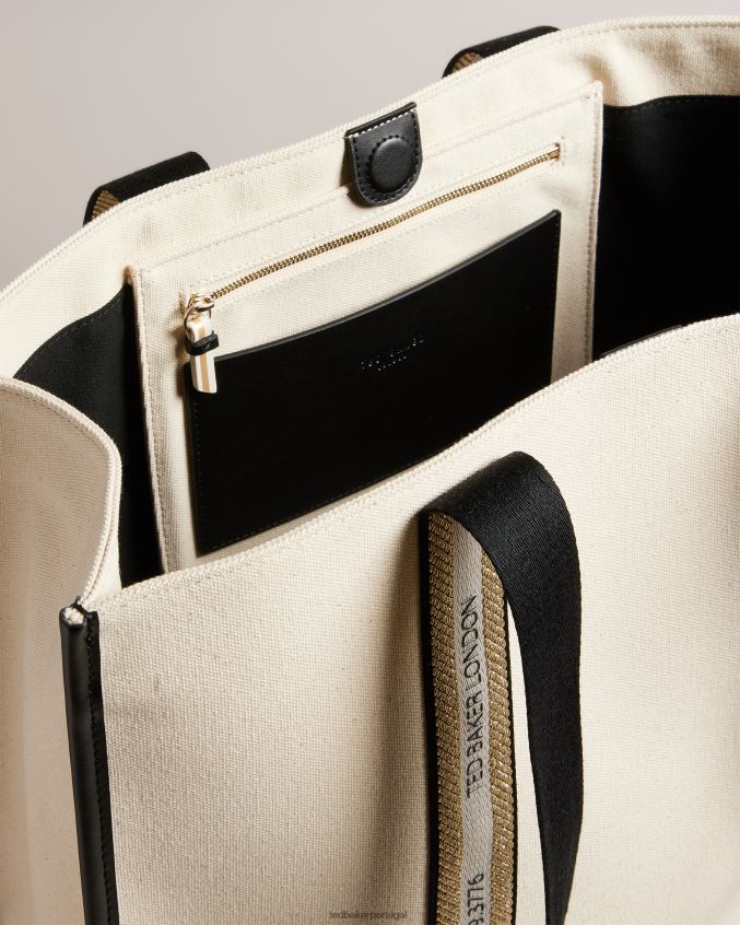 bolsas Ted Baker bolsa de lona com marca georjey cru mulheres 8X6HDF665