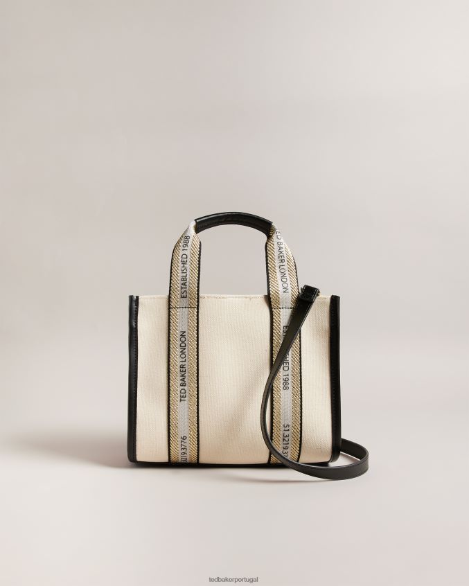 bolsas Ted Baker bolsa pequena de lona com marca georjea cru mulheres 8X6HDF733